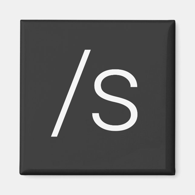 Íman Símbolo de sarcasmo para a frente barra s (Frente)