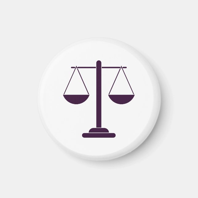Íman Símbolo de Serviços Jurídicos Escalas da Justiça (Frente)