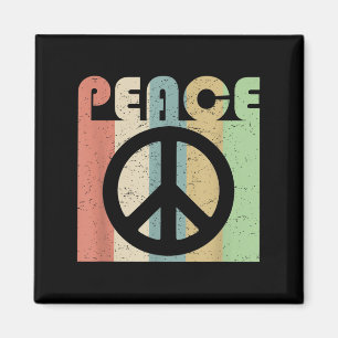 Íman Símbolo de Sinal de Paz Inspiração Cotação Retro V