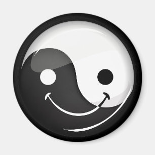 Íman Símbolo de sorriso redondo lustroso de Yin Yang