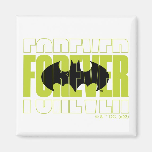 Íman Símbolo de Tipografia do Forever Batman Gráfico (Frente)