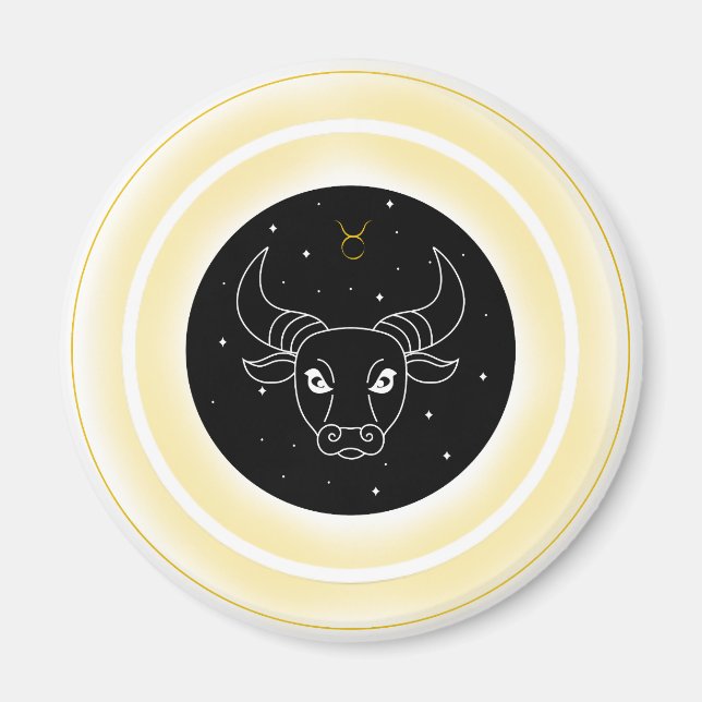 Íman Símbolo de Touro – Emblema Mínimo de Astronomia (Frente)