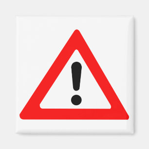 Íman Símbolo de Triângulo de Atenção