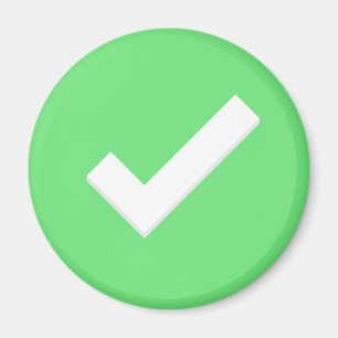 Íman Símbolo de Verificação Verde Escrever