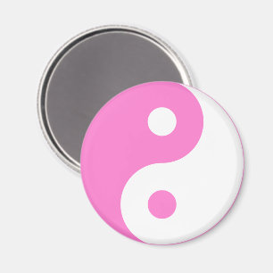Íman Símbolo de Yin Yang Rosa