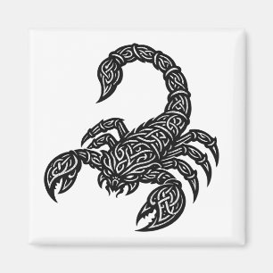 Íman Símbolo do Escorpião — Tatuagem Zodiacal Mítica