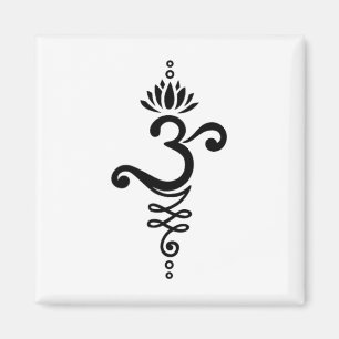 Íman Símbolo do Om Mantra Yoga Flor de Lótus Ornamen Un
