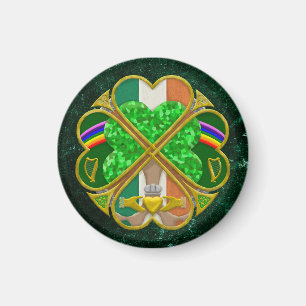 Íman Símbolo do Patrimônio Trevo Celta Inspirado Irland