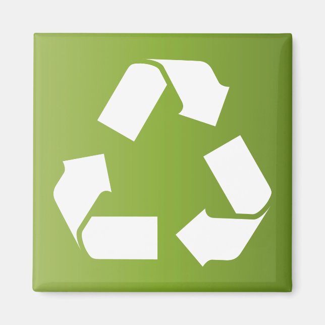 Íman SÍMBOLO DO reciclar (Frente)