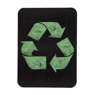 Íman Símbolo do reciclar do Grunge do vintage