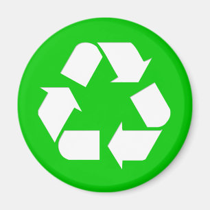 Íman Símbolo do reciclar - reduza, reúso, recicl