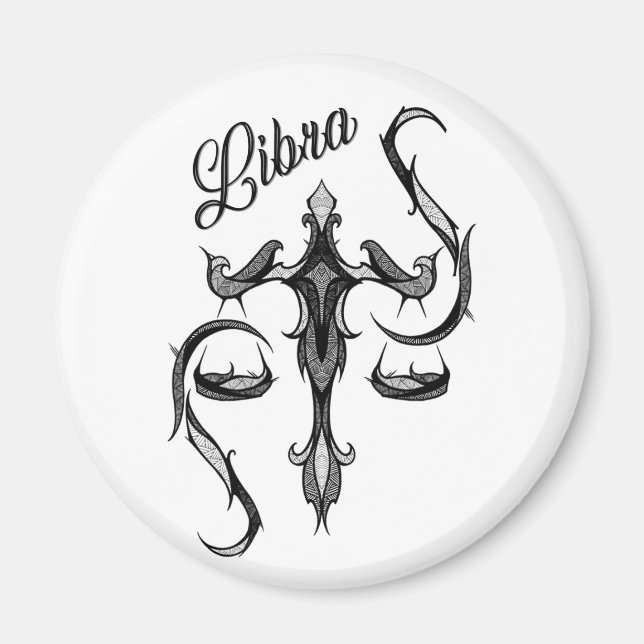 Íman Símbolo do Zodíaco de Libra (Frente)