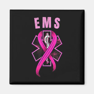 Íman Símbolo Ems Para Um Rosa De Consciência Do Cancer 
