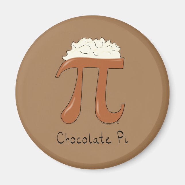 Íman Símbolo Engraçado de Chocolate Pi (Frente)