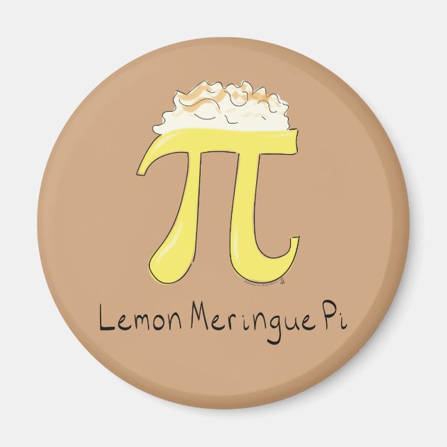 Íman Símbolo Engraçado Math Humor Lemon Pi (Frente)