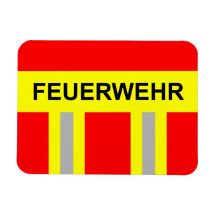 Íman Símbolo Feuerwehr Uniform Rot