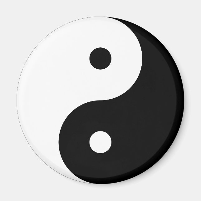 Íman Símbolo Filosófico Motivacional Yin e Yang (Frente)