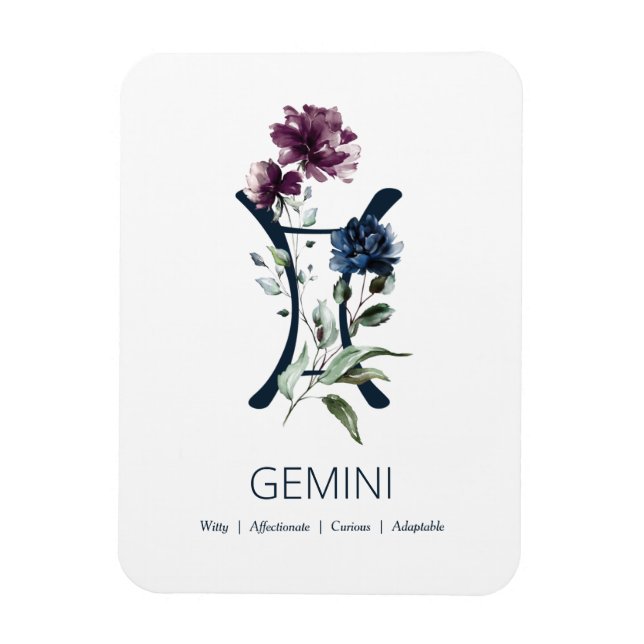 Íman Símbolo Gemini Zodiac (Vertical)