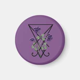 Íman Símbolo Gótico Rosa Lúcifer Roxo