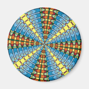 Íman Símbolo Hex Neerlandês Primavera Verde e Azul