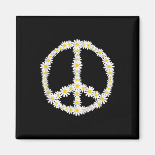 Íman Símbolo Hippie Flores Logotipo Anti-Guerra Disies