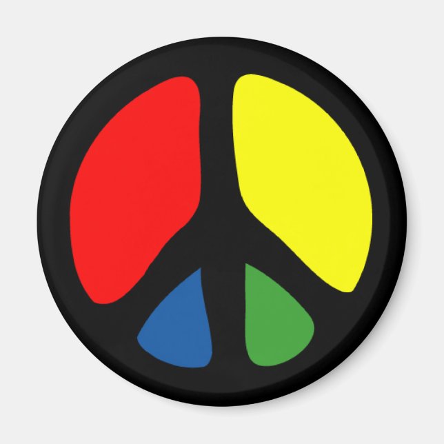 Íman Símbolo Hippy Groovy Peace (Frente)