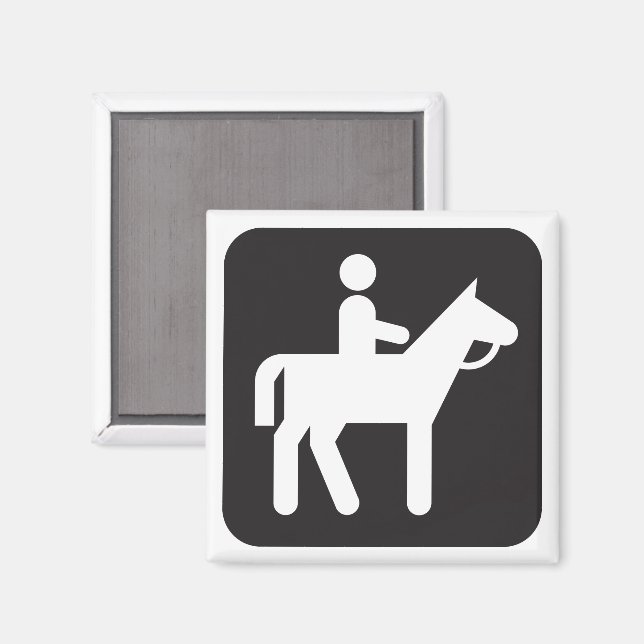 Íman Símbolo Horseback Riding Magnet (Front/Back)