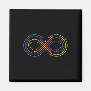 Íman Símbolo Infinito Arco-Íris Orgulho Autismo Sensibi