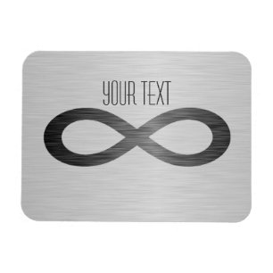 Íman Símbolo infinito na textura falsa de metal por ST
