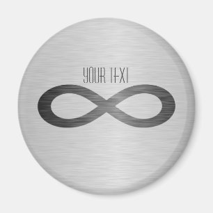 Íman Símbolo infinito na textura falsa de metal por STa