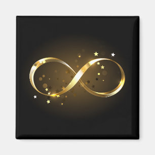 Íman Símbolo Infinity do ouro