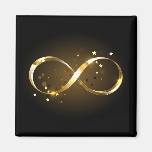 Íman Símbolo Infinity do ouro (Frente)