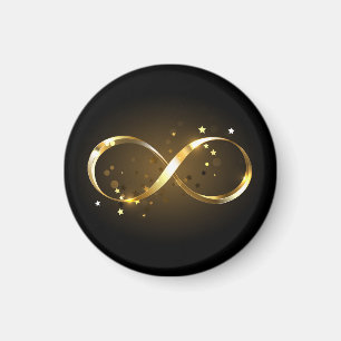 Íman Símbolo Infinity do ouro
