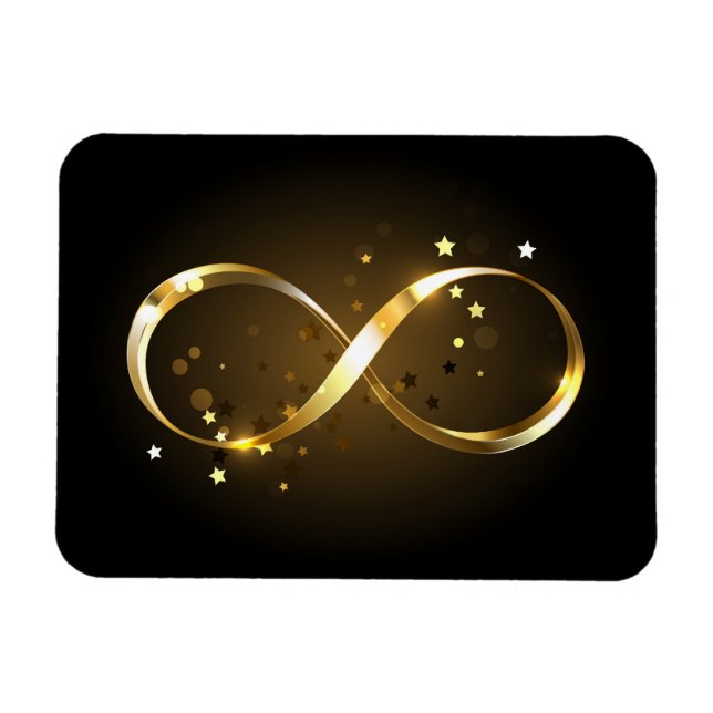 Íman Símbolo Infinity do ouro (Horizontal)