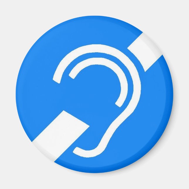 Íman Símbolo internacional do Magnet para surdos (Frente)