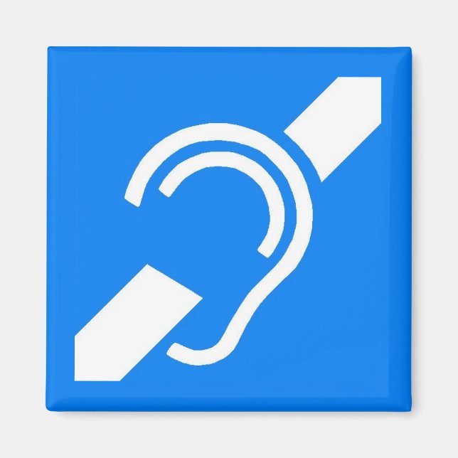 Íman Símbolo internacional para surdos (Frente)