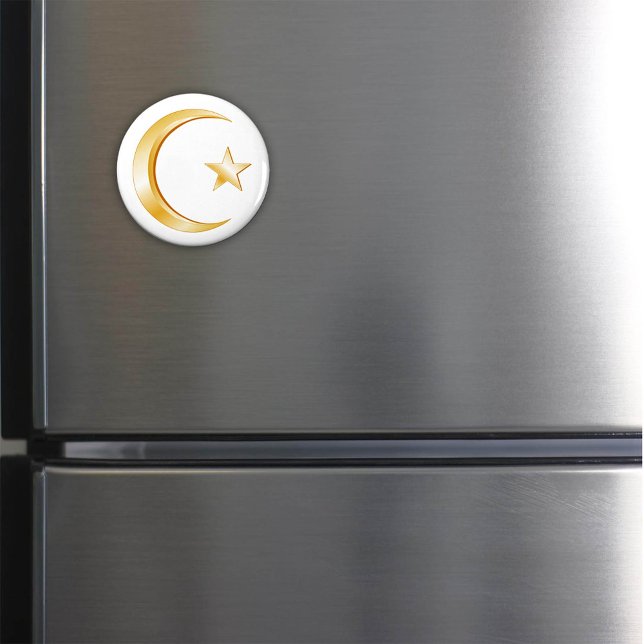 Íman Símbolo Islâmico (Islam Symbol Magnet.
Crescent moon and star, symbol of Islam. )