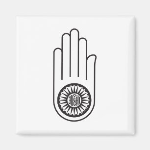 Íman Símbolo jain de Ahimsa (Mão da Não-Violência)