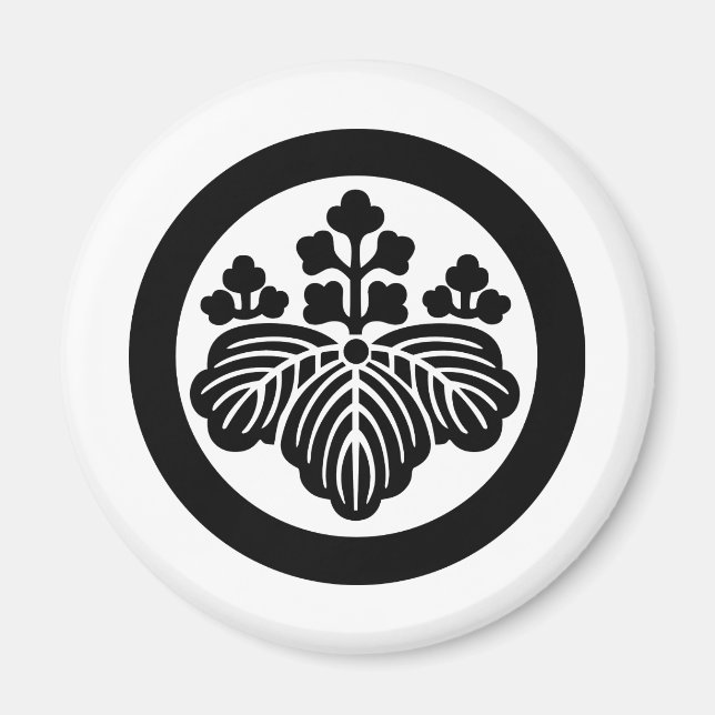 Íman Símbolo KAMON Crest da Família Japonesa (Frente)