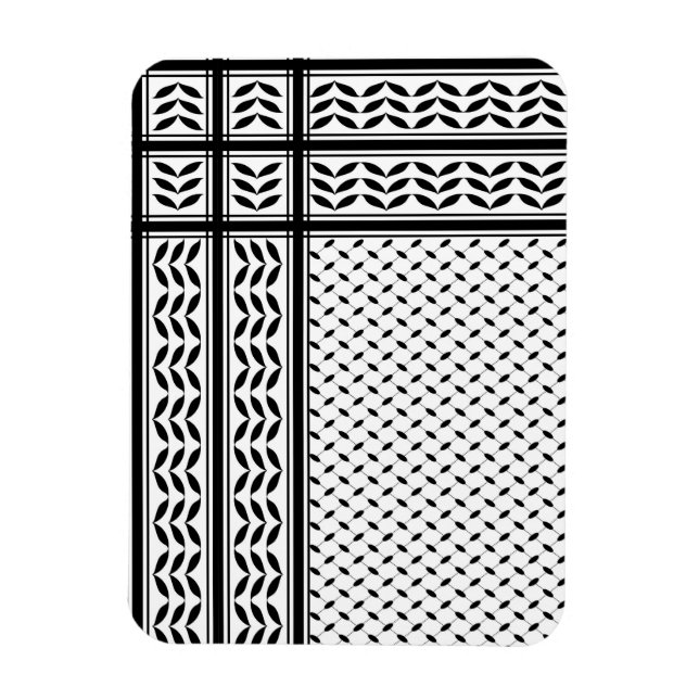 Íman Símbolo Keffiyeh do Padrão de Resistência Palestin (Vertical)