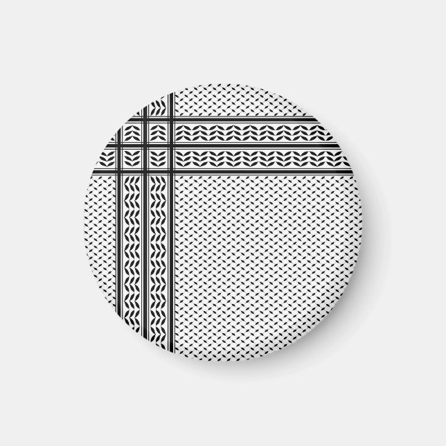 Íman Símbolo Keffiyeh do Padrão de Resistência Palestin (Frente)