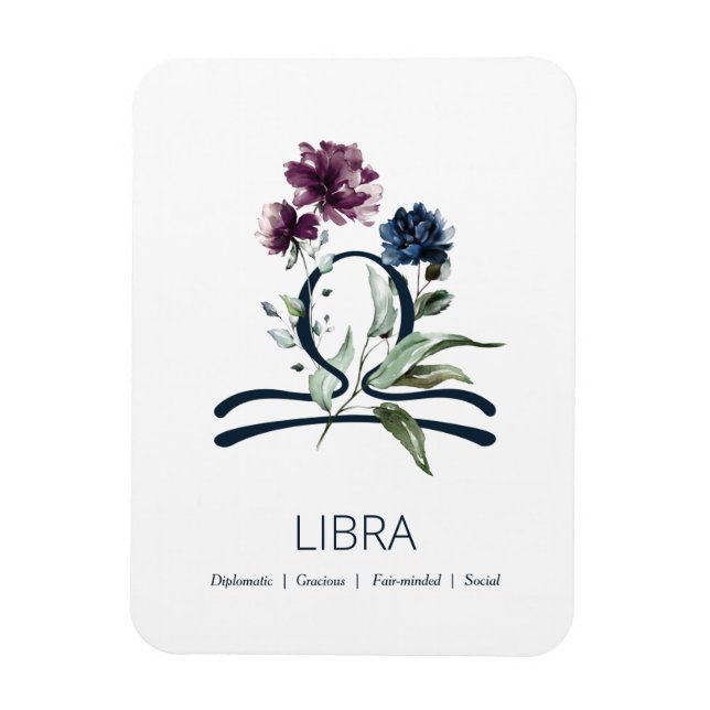 Íman Símbolo Libra Zodiac (Vertical)