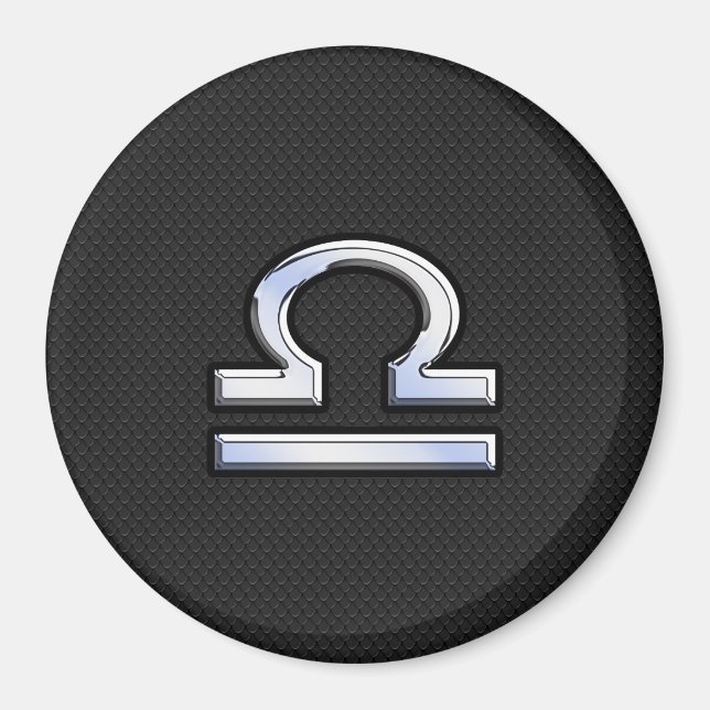 Íman Símbolo libra zodiac no Decor da Pele Cobra preto (Frente)