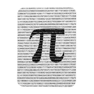 Íman Símbolo matemático original do número preto pi 