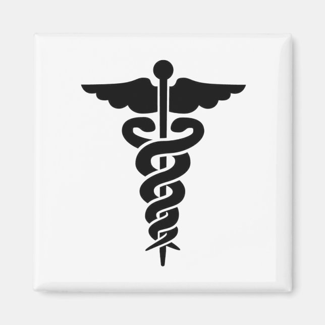 Íman Símbolo médico Caduceus (Frente)