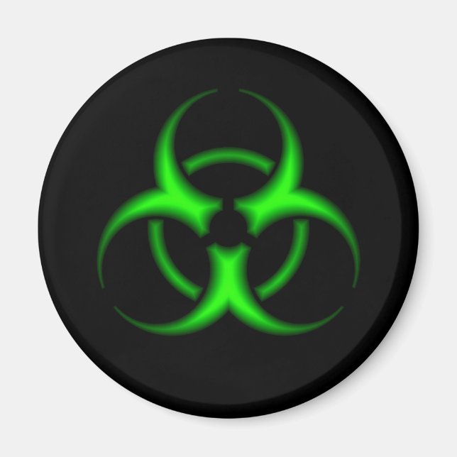 Íman Símbolo Neon Green Biohazard Magnet (Frente)