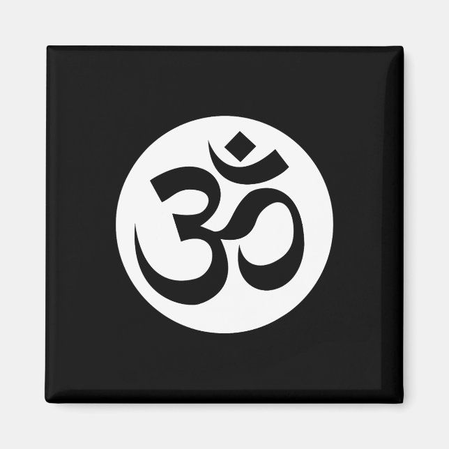 Íman Símbolo Om Ohm Aum Espiritual Yoga _3  (Frente)