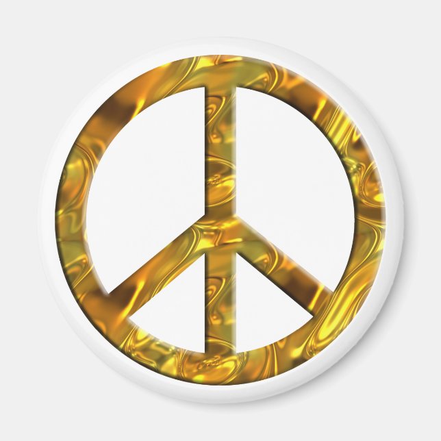 Íman Símbolo PEACE - DOURADO (Frente)