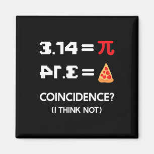Íman Símbolo Pi Day 3.14 Pie Coincidência Eu Acho Não M