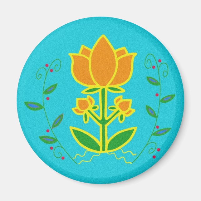 Íman Símbolo Pysanka: Árvore da Vida (Frente)